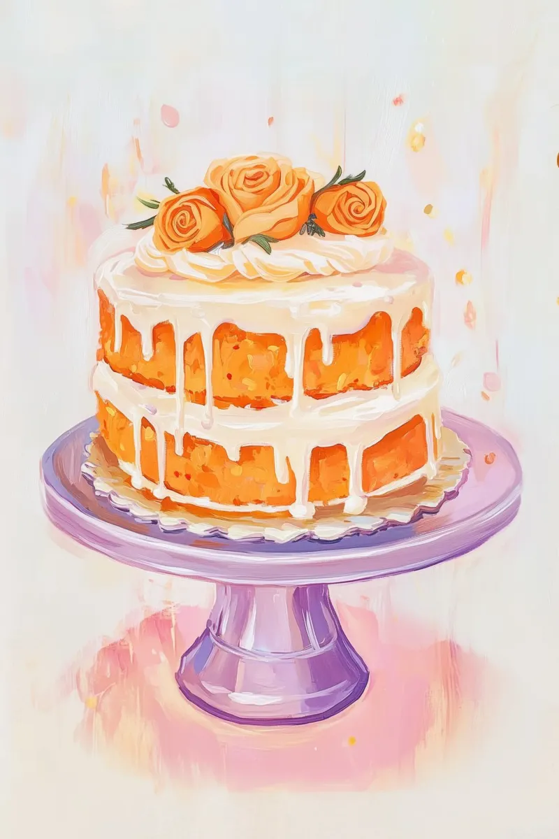 Torta di carote a due piani pellicola backlit da Melloi Art Print
