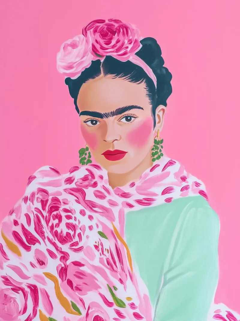 Frida Elegant Flowers Beauty hahnemühle by Carinaprint