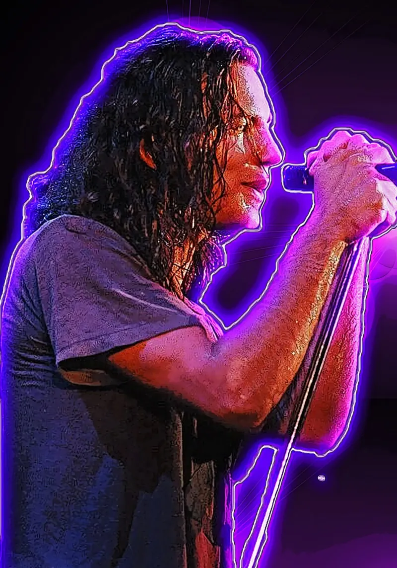 Vedder Neon canvas by neonartroom