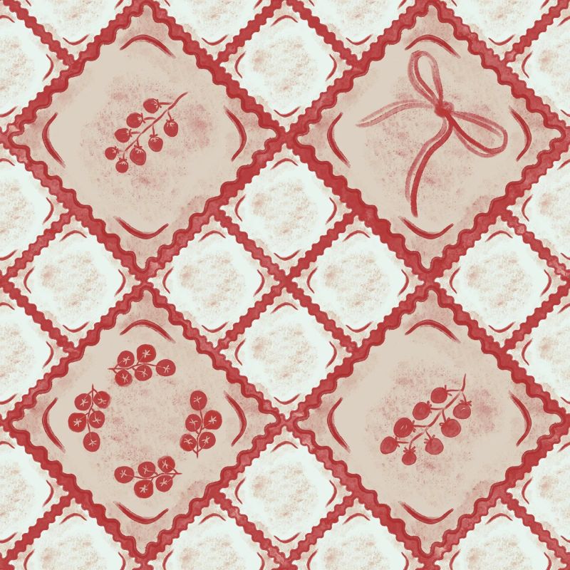Ravioli Pomodoro Pattern pellicola backlit da anisillustration