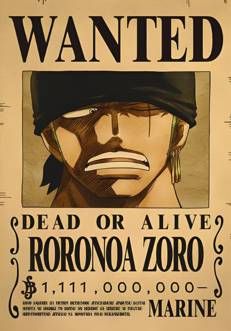 Roronoa Zoro alluminio dibond da CreativeStudio