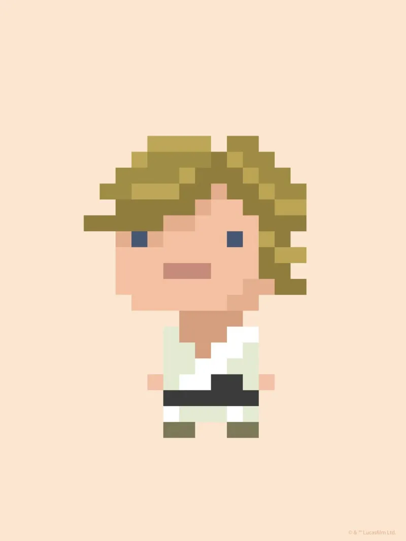 LUKE SKYWALKER carta hahnemühle da Star Wars