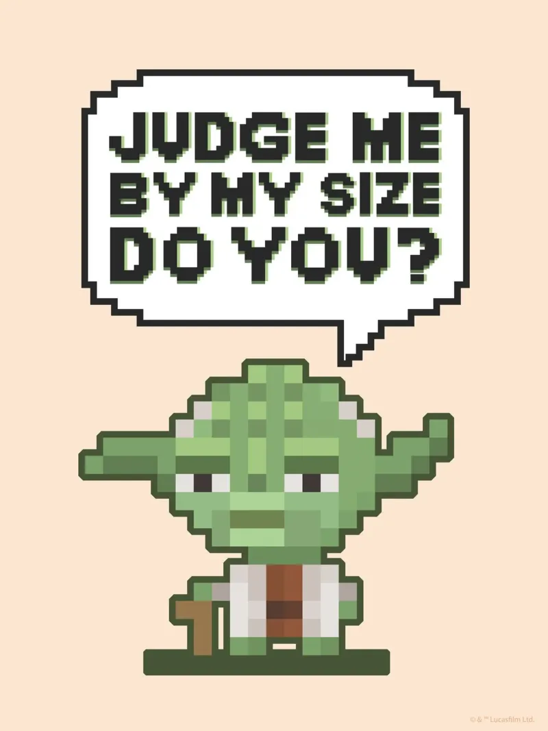 JUDGE ME BY MY SIZE DO YOU? alluminio dibond da Star Wars