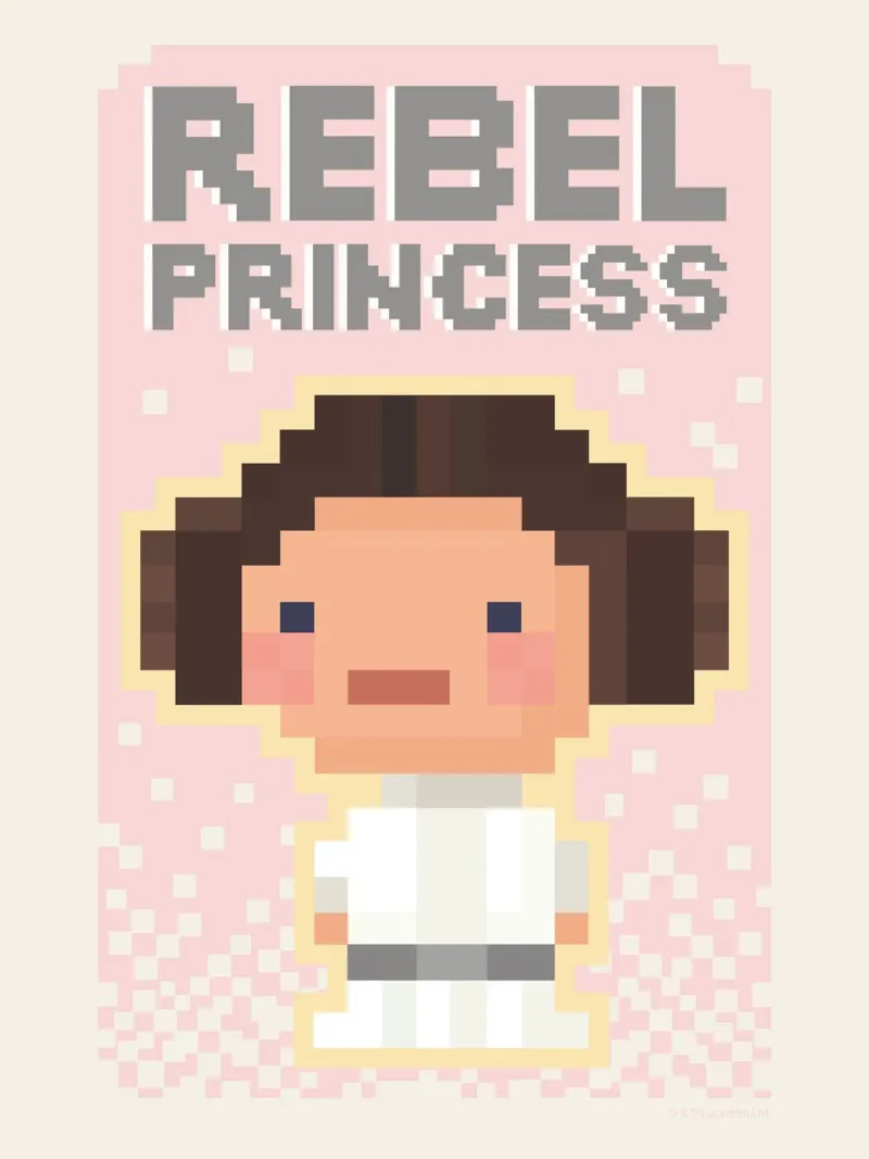 REBEL PRINCESS carta hahnemühle da Star Wars
