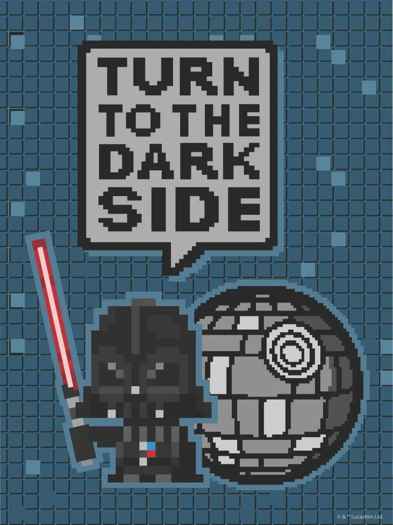 TURN TO THE DARK SIDE plexiglass da Star Wars