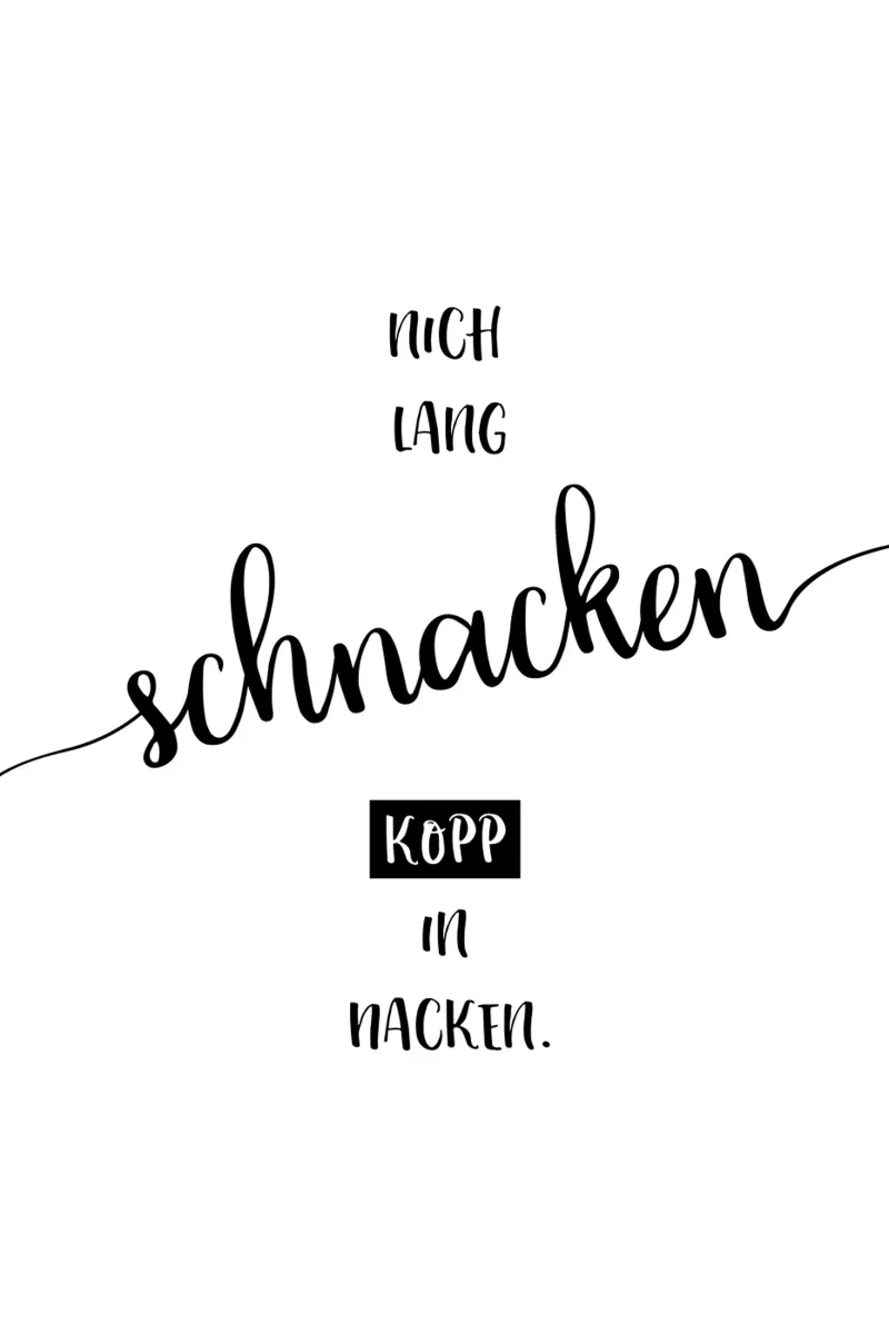 Plattdeutscher Trinkspruch pellicola backlit da Melanie Viola