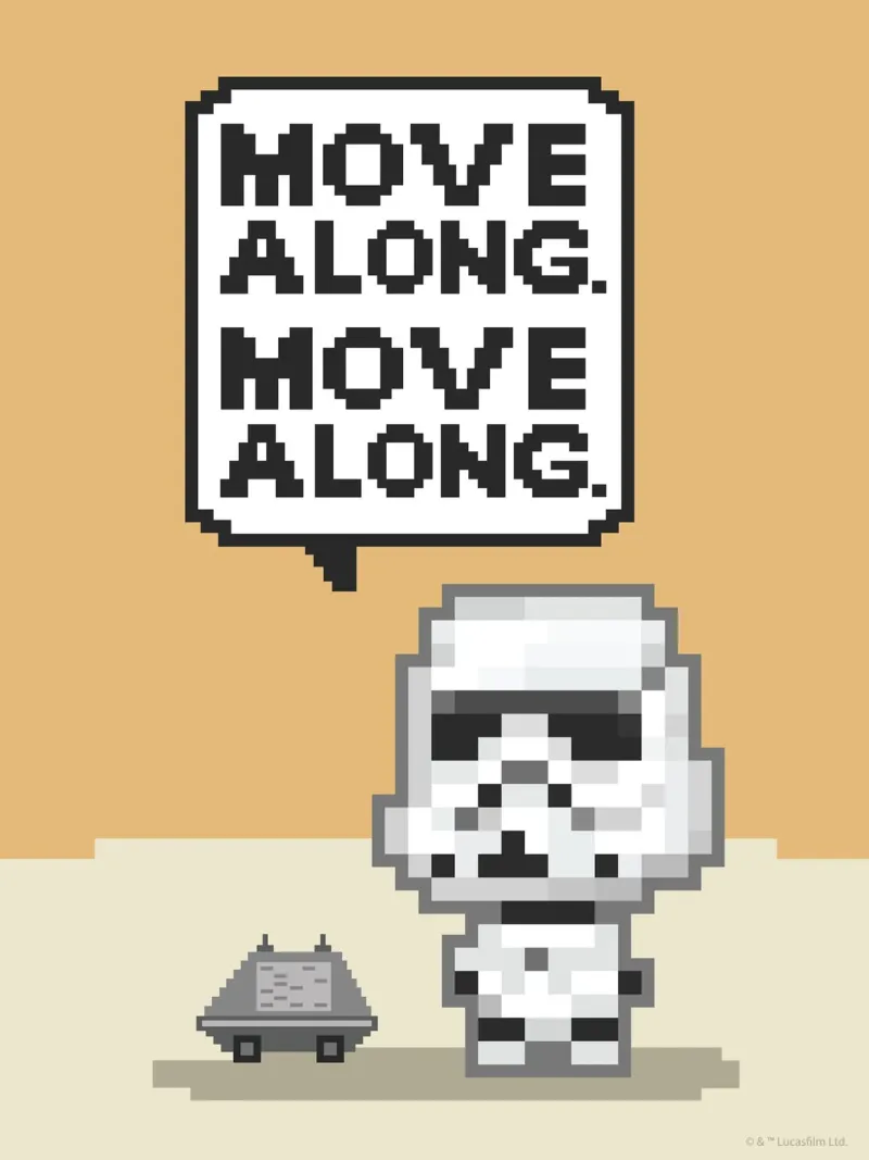 MOVE ALONG alluminio dibond da Star Wars