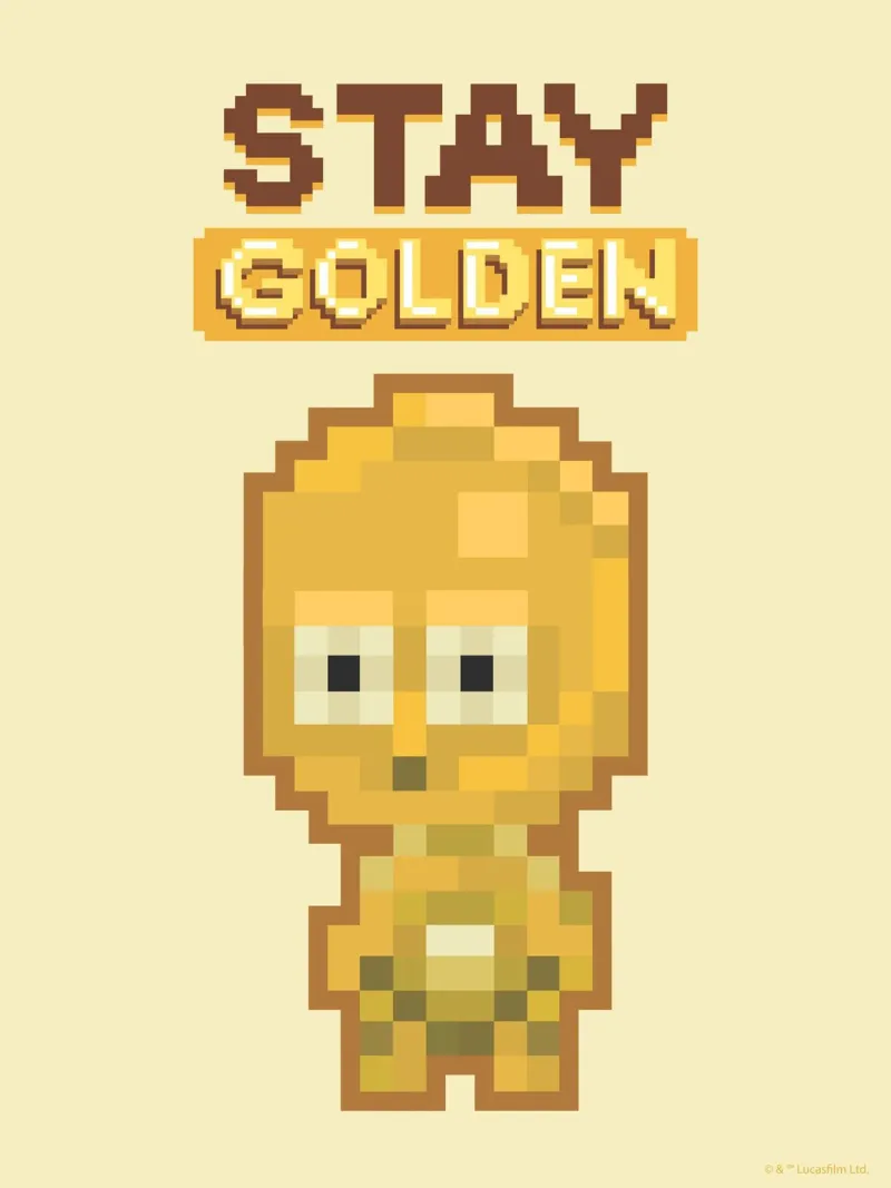 STAY GOLDEN alluminio dibond da Star Wars