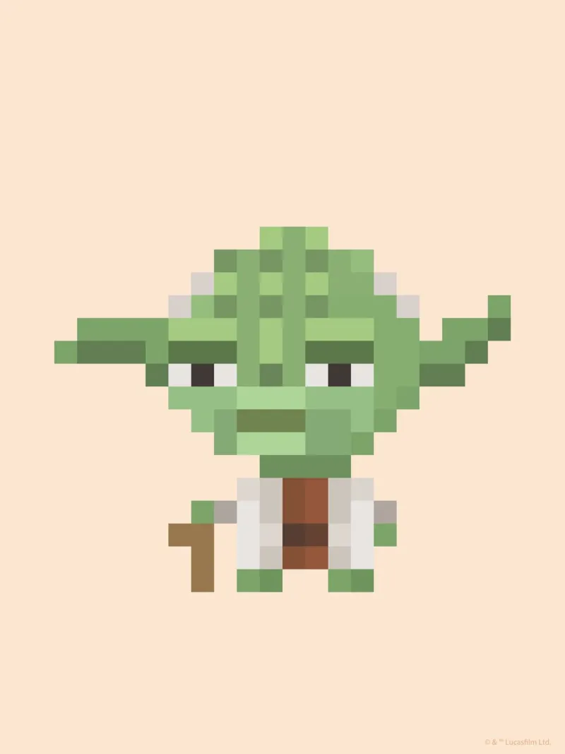 YODA poster met houten frame van Star Wars