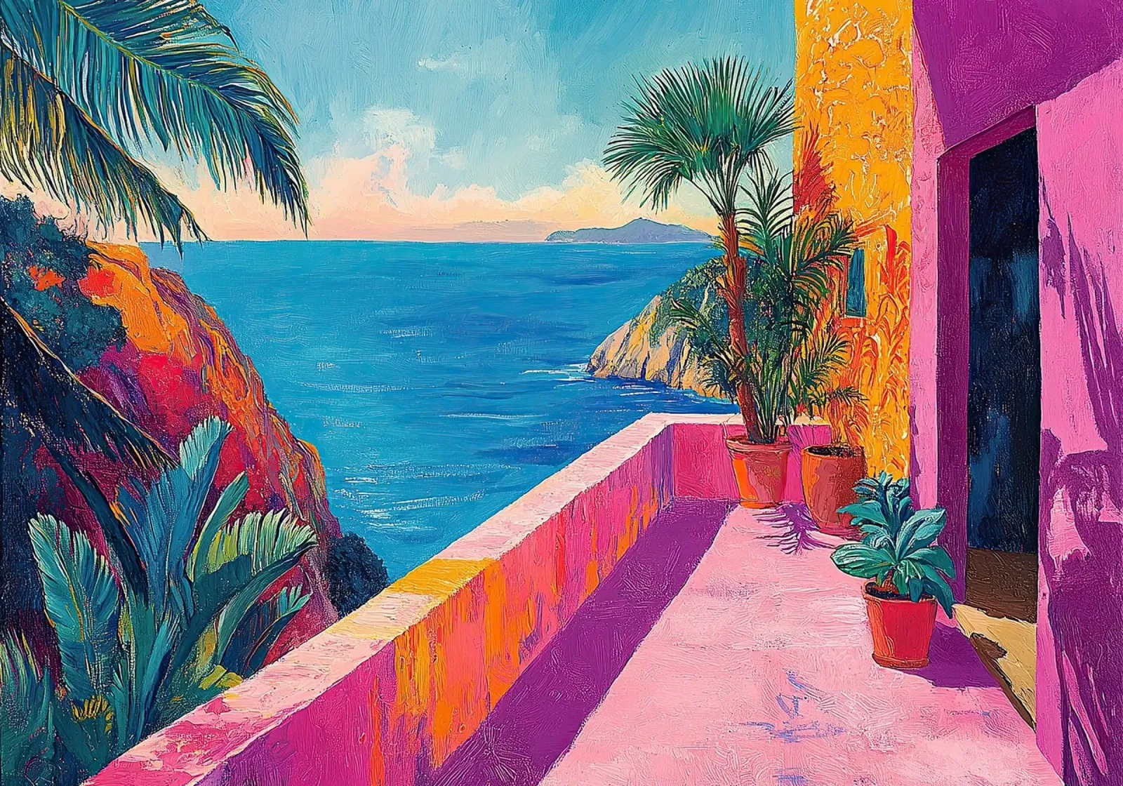 Colors of the Coast canvas van Nikis Art Studio