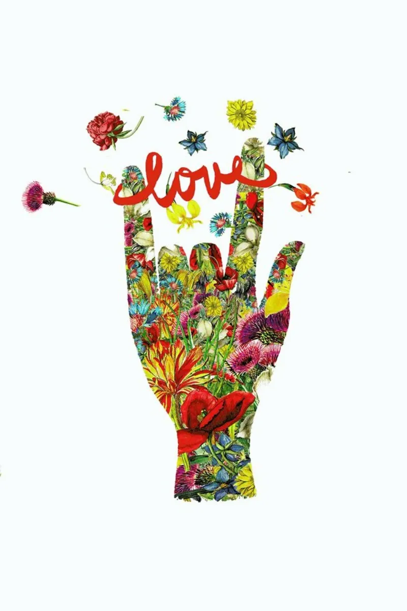 I Love You 3 poster with wooden frame by Rococco LA