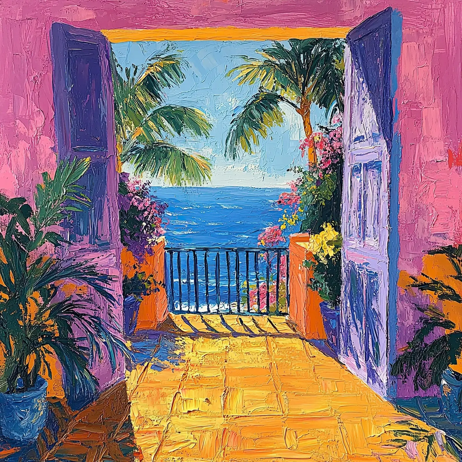 Open Spaces Painted Bright poster da Nikis Art Studio