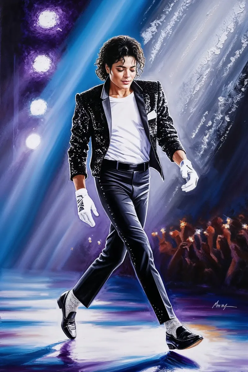 Michael Jackson Tribute At, poster da parete dell'iconico re del pop poster con telaio in alluminio da AlbertKlee