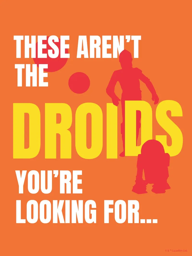 DROIDS poster con telaio in alluminio da Star Wars