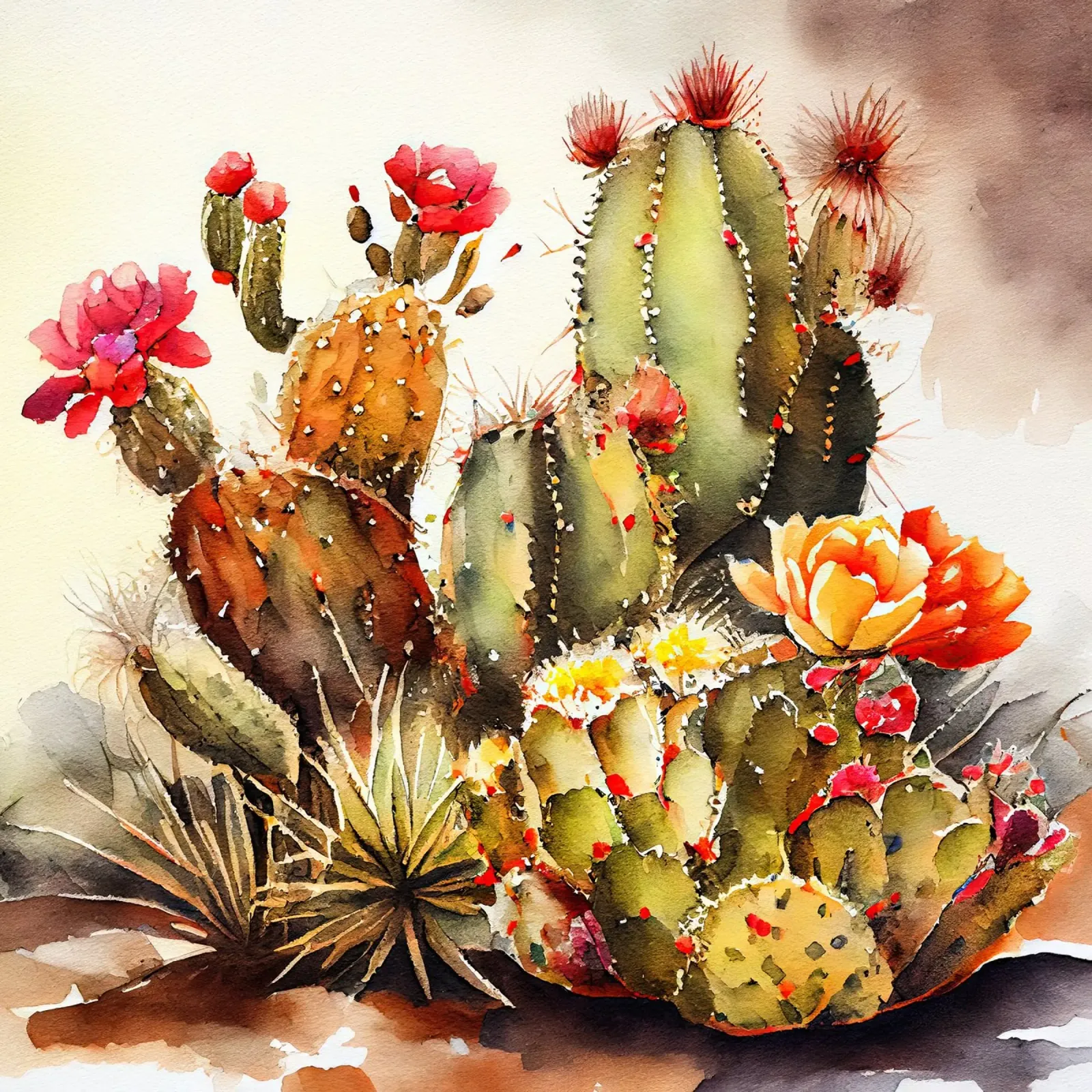 l'arte delle piante grasse e dei cactus carta hahnemühle da Justyna Jaszke JBJart