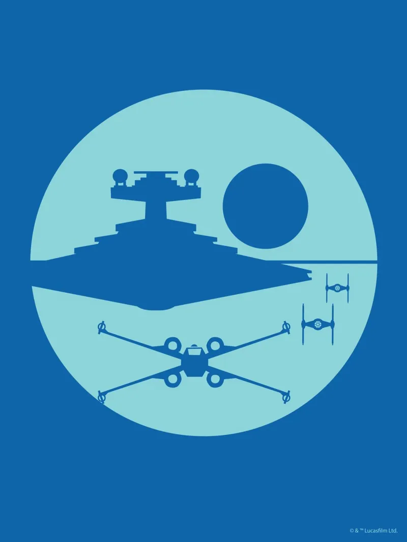 STERNENKRIEG AM HORIZONT alluminio dibond da Star Wars