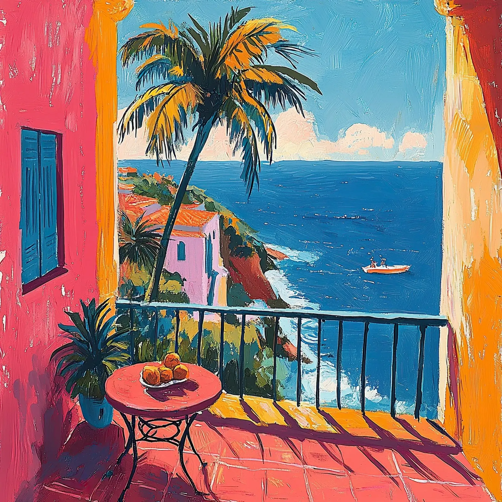 Henri Matisse ha ispirato "La serenità all'esterno". alluminio dibond da Nikis Art Studio