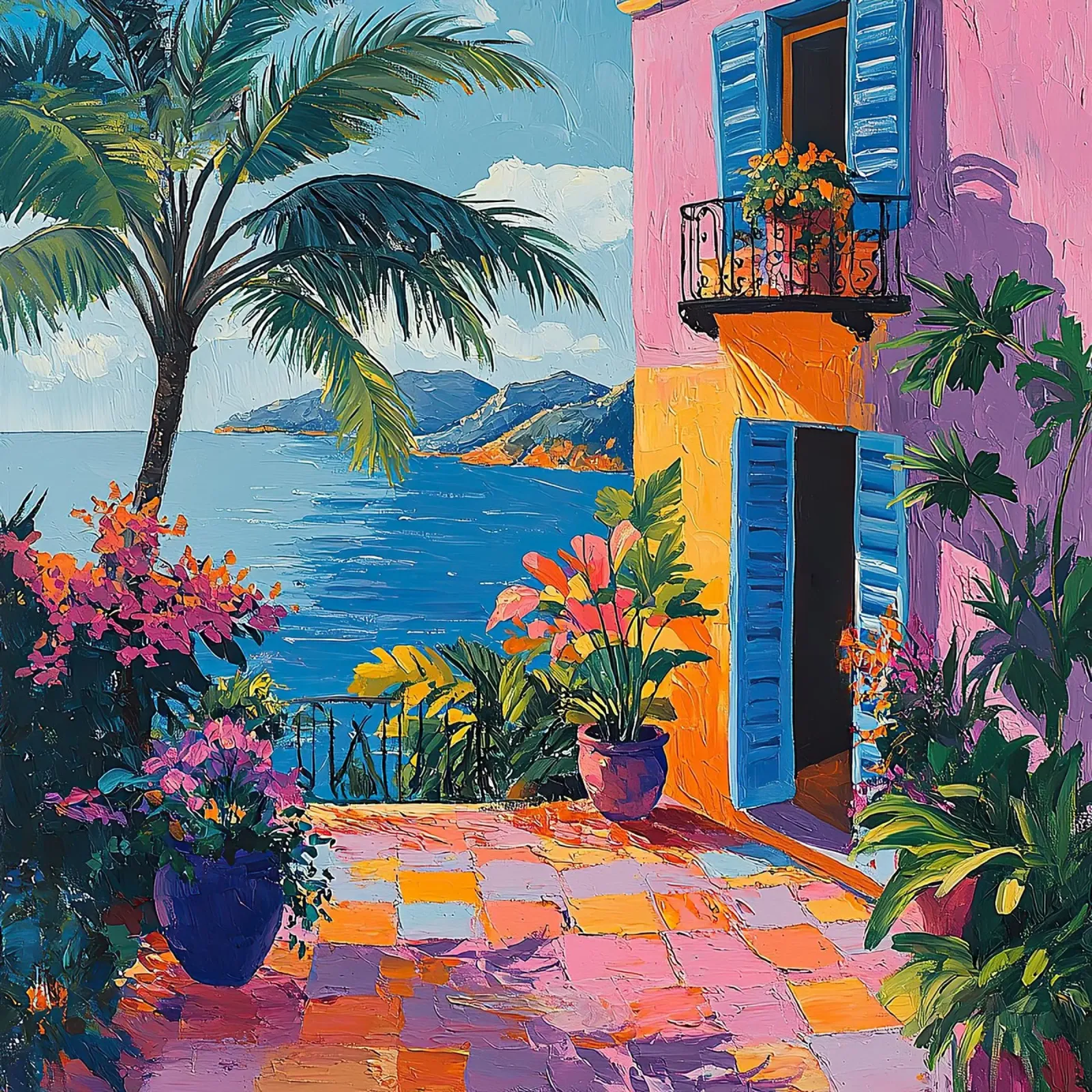 Henri Matisse ha ispirato "I colori della brezza". pellicola backlit da Nikis Art Studio