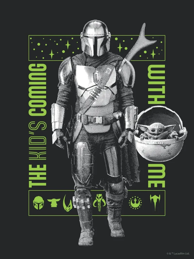 THE KIDS COMING WITH ME poster con telaio in plastica da Star Wars