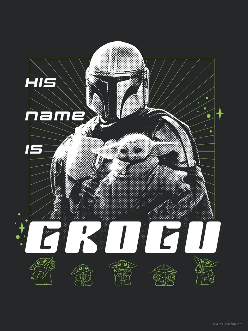 HIS NAME IS GROGU pannello forex da Star Wars