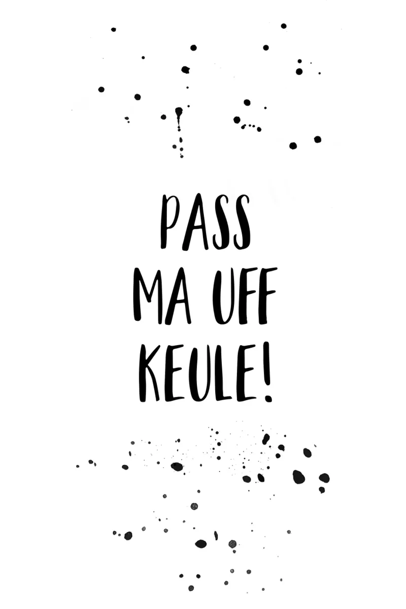 Berliner Schnauze PASS MA UFF KEULE carta hahnemühle da Melanie Viola