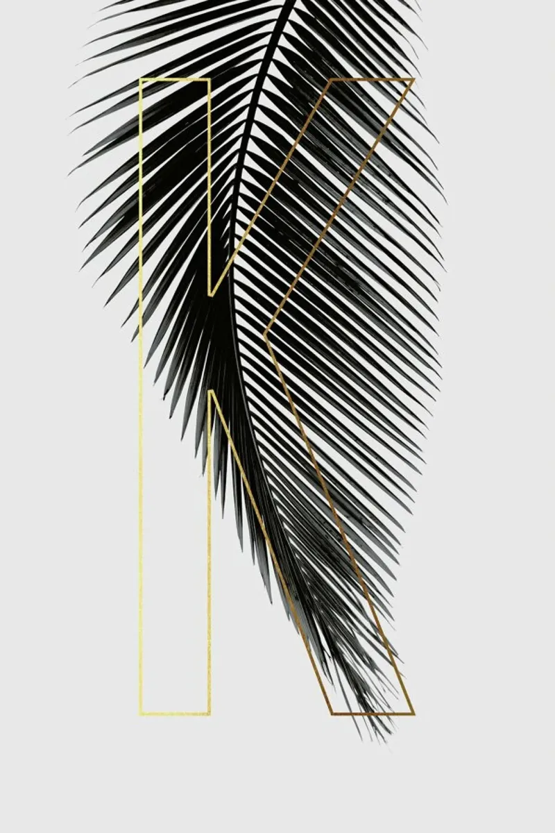 ABC Plants - K poster con telaio in legno da typealive