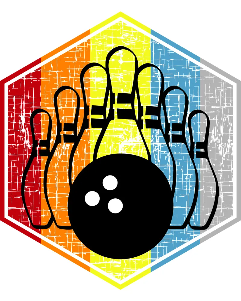 Bowling dal design retrò pellicola backlit da vickeyroads