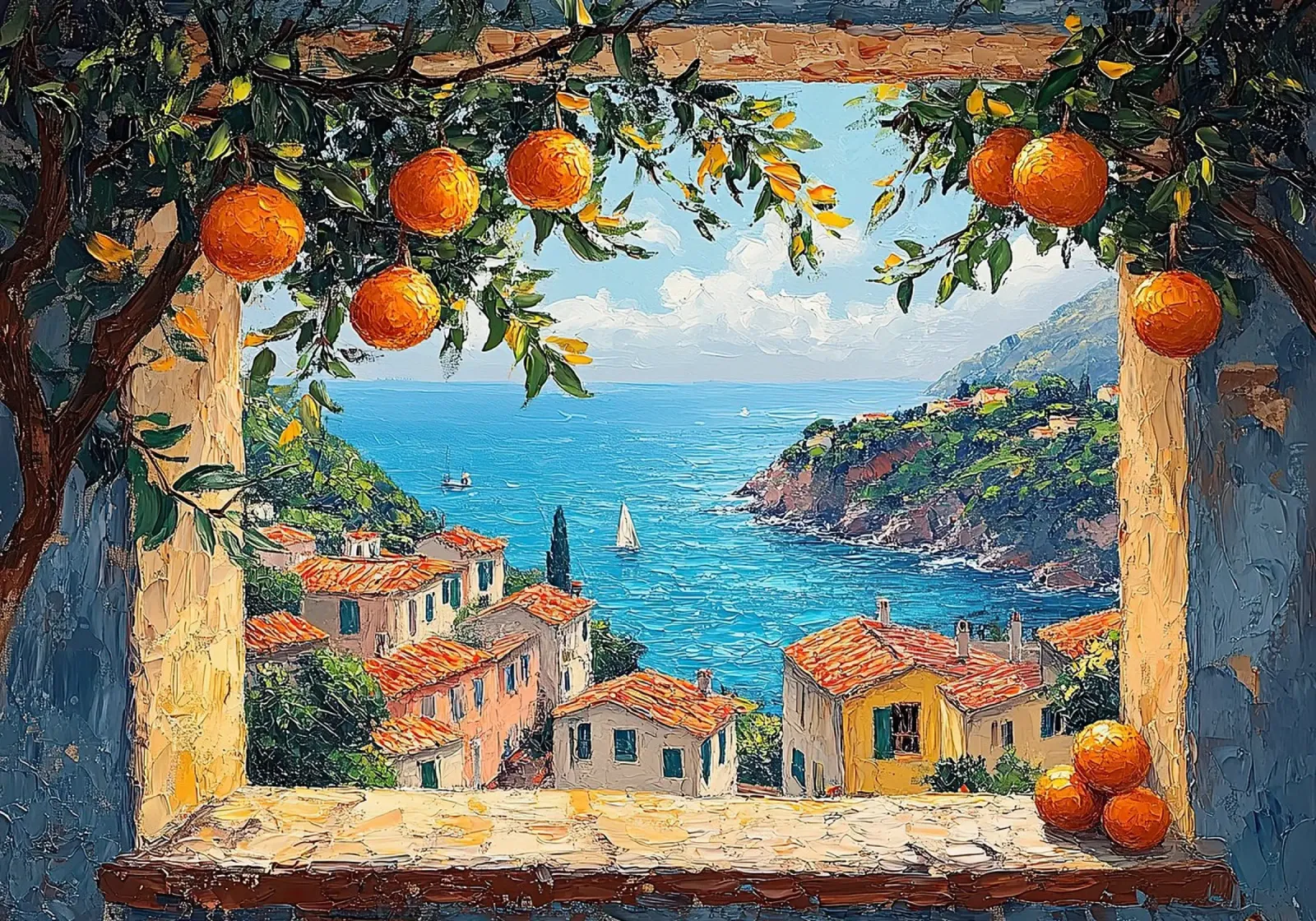 Brezza oceanica con cornice pellicola backlit da Nikis Art Studio