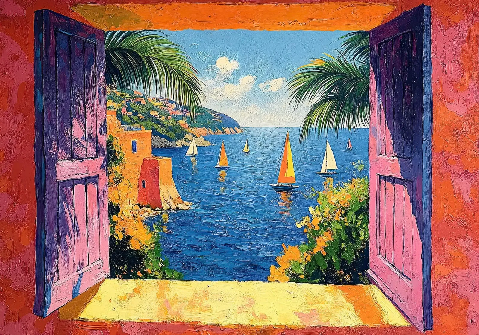 Matisse inspire "Une fenêtre pour rêver" poster de Nikis Art Studio