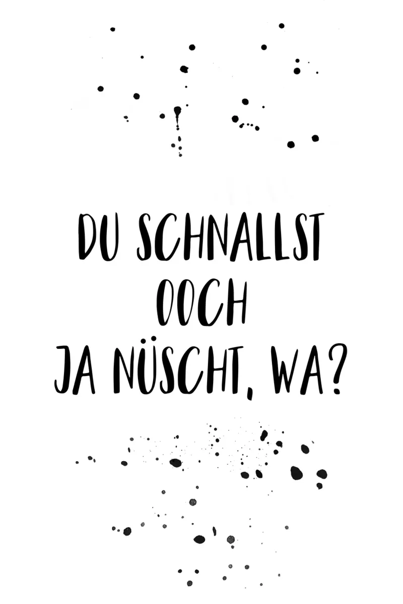 Berliner Schnauze DU SCHNALLST OOCH JA NÜSCHT, WA? pellicola backlit da Melanie Viola