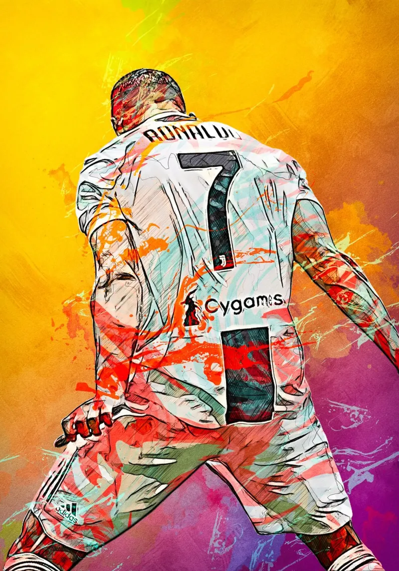 Cristiano Ronaldo Juventus pellicola backlit da tenten