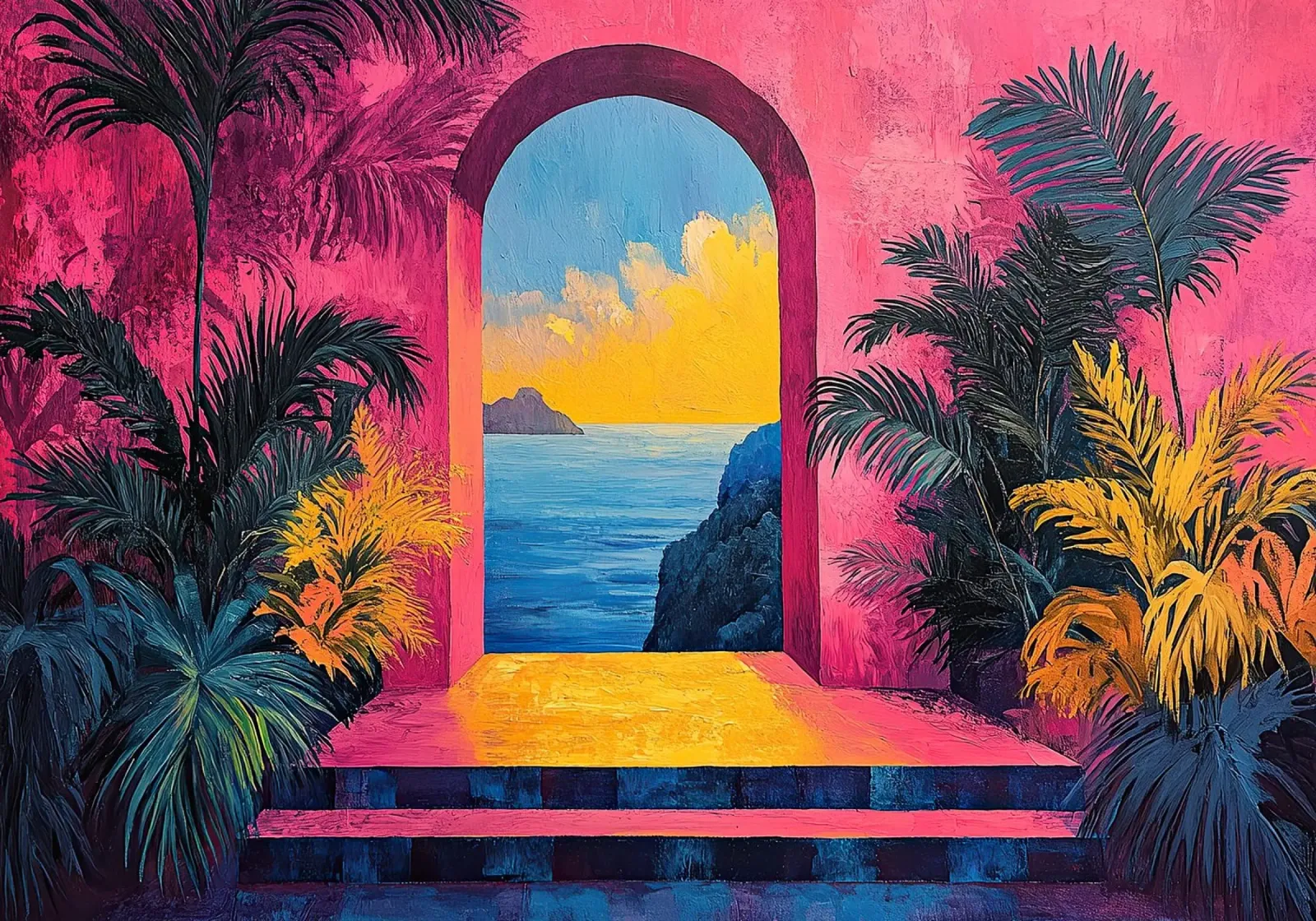 Coastal Calm Captured canvas by Nikis Art Studio