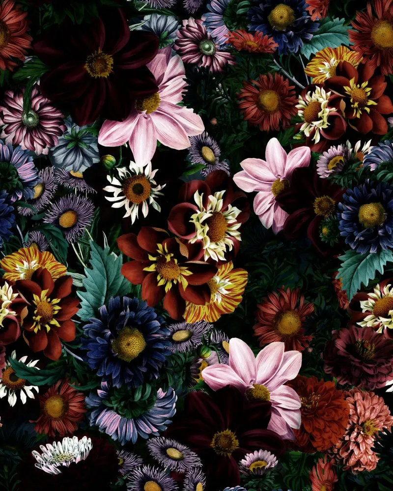 Autunno barocco Giardino mistico di mezzanotte carta hahnemühle da Flower Garden - Uta Naumann