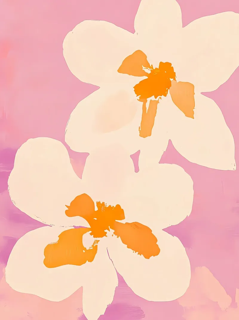 Fiori delicati poster con telaio in alluminio da IamHomeStudio
