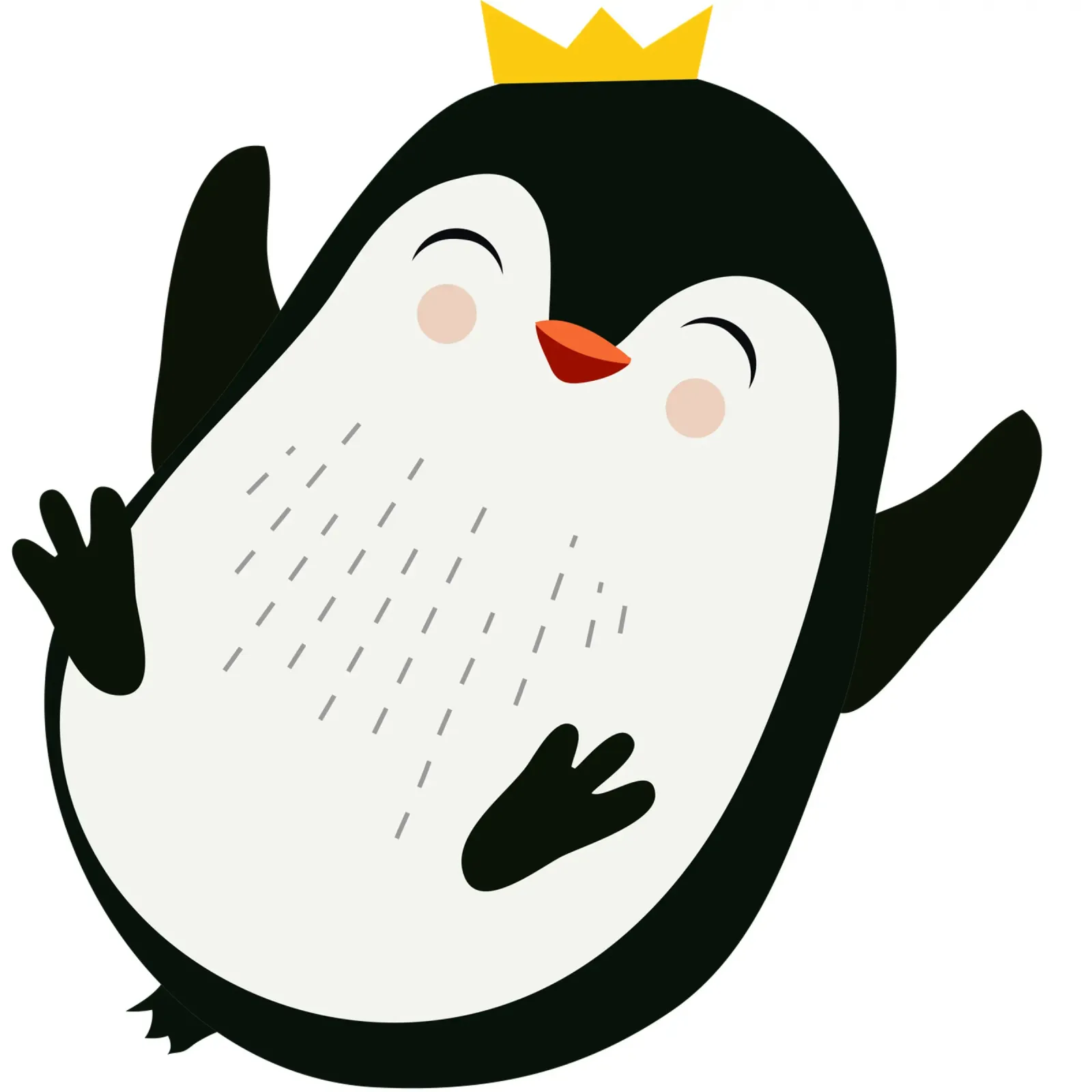 Allegro pinguino con corona d'oro poster da namosh