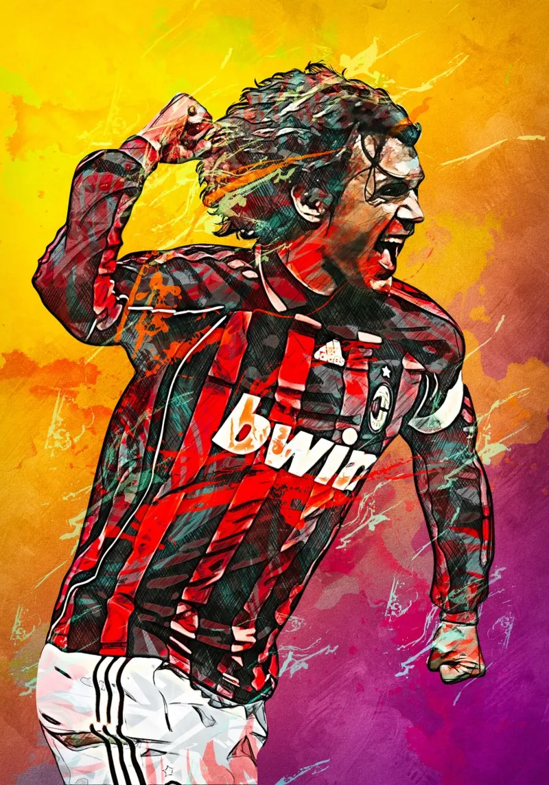 Paolo Maldini AC Milan pellicola backlit da tenten