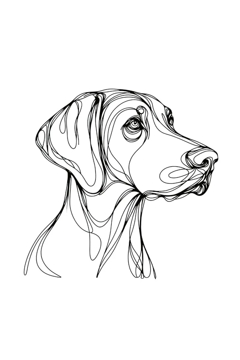 Disegno artistico del cane Weimaraner carta hahnemühle da WijdevenDesign
