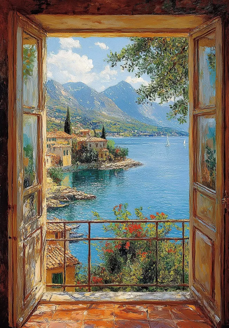 Light’s Gateway canvas with Floater frame by Nikis Art Studio