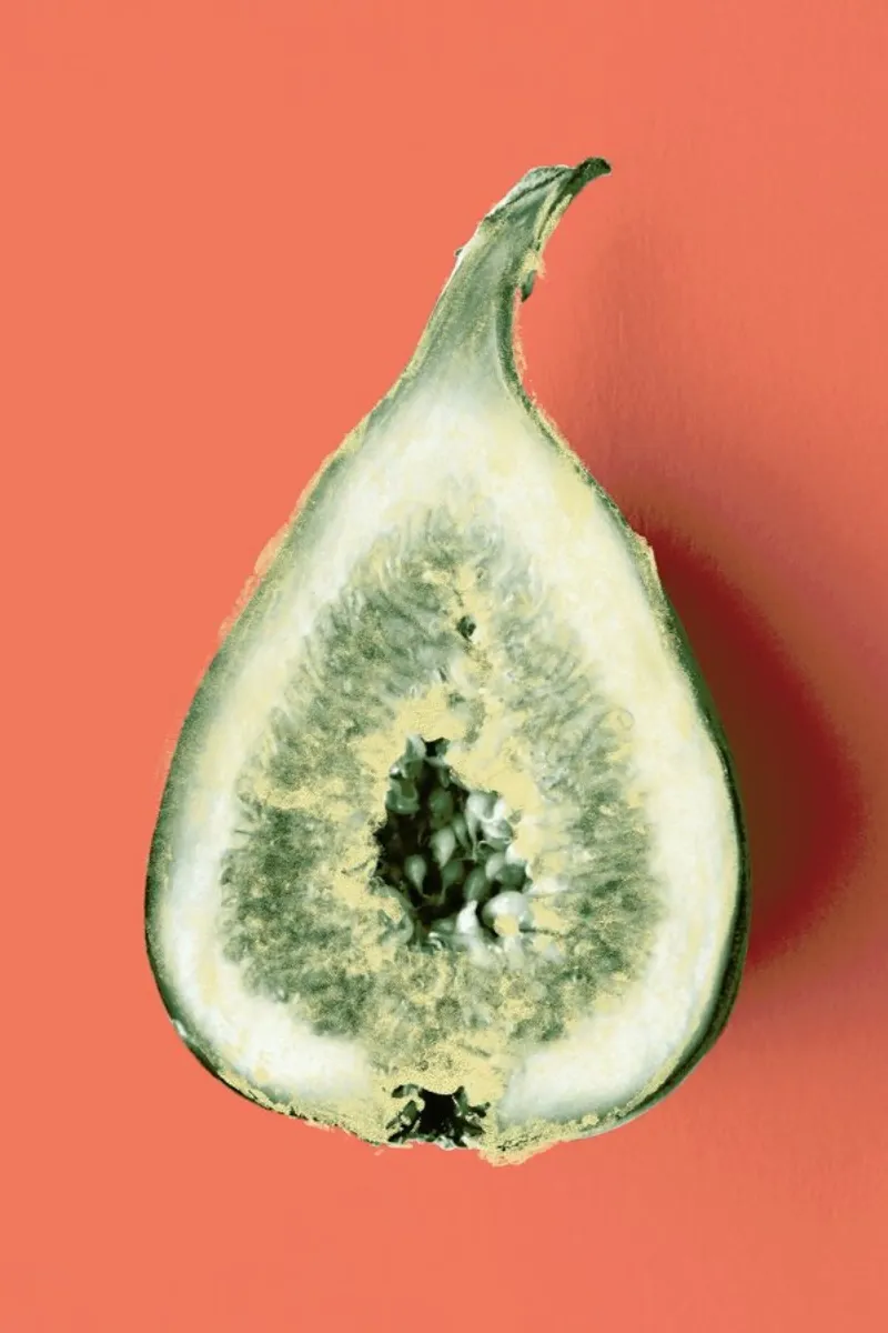 Ode aux Légumes - Fig poster con telaio in alluminio da BlauMaschine