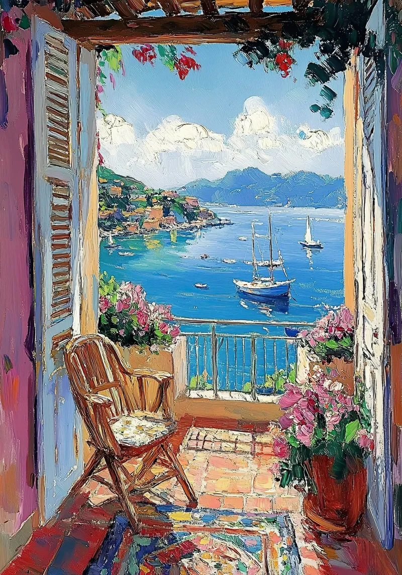 Matisse inspiriert Open Window Hahnemühle von Nikis Art Studio