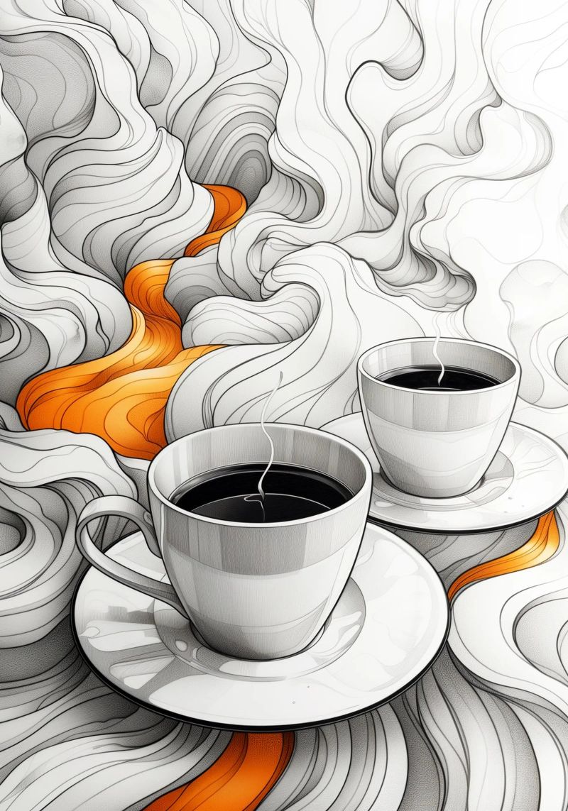 È l'ora del caffè espresso pellicola backlit da Justyna Jaszke JBJart