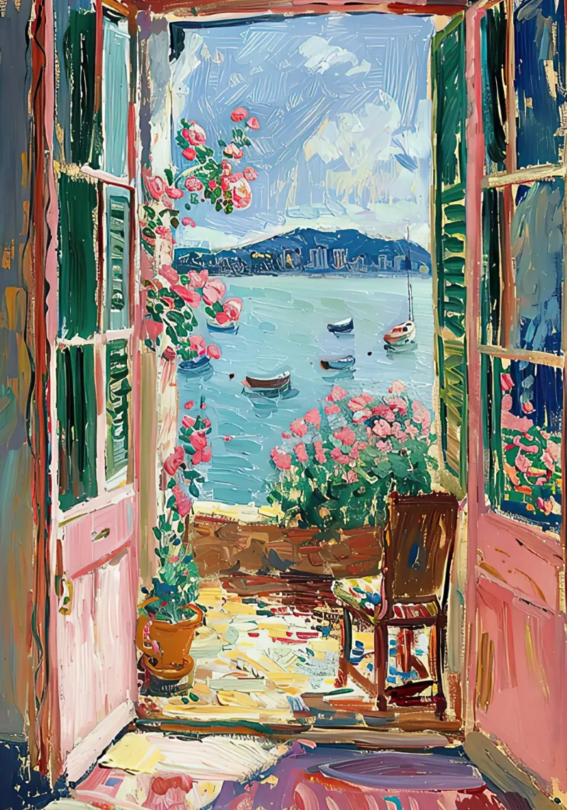 Matisse inspires Open Window "Light's Open Invitation" hahnemühle by ArtByNiki