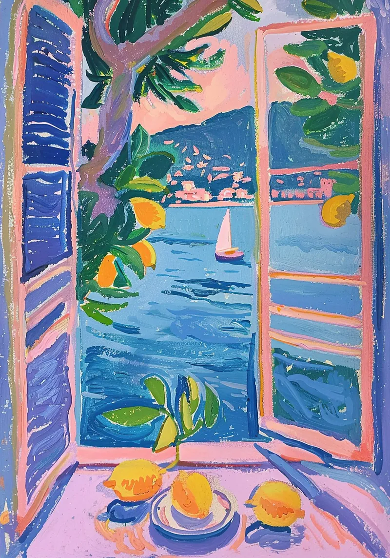 Matisse inspiriert "Durch den Rahmen des Künstlers" Hahnemühle von ArtByNiki