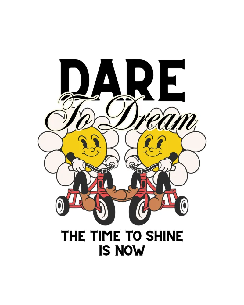 DARE TO DREAM poster con telaio in plastica da Einfach Uebel