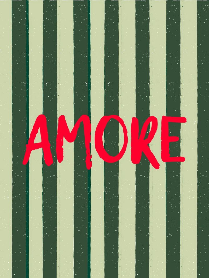 AMORE poster with wooden frame by ArtDesign by KBK