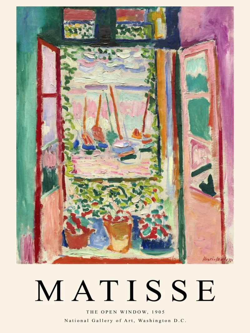 The Open Window - Matisse Landscape Art alu-dibond by Whole©