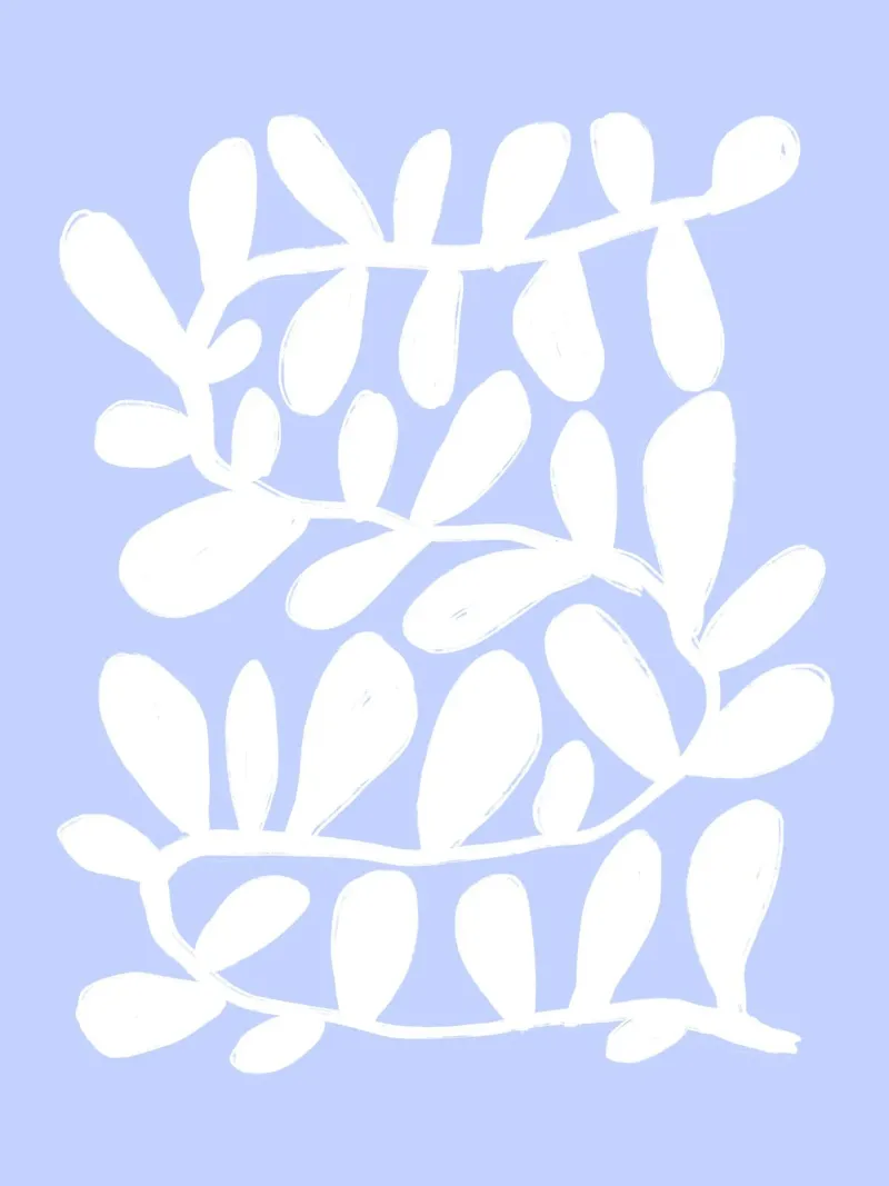 Abstract Modern Botanical Print Wall Art canvas by Bella Studio