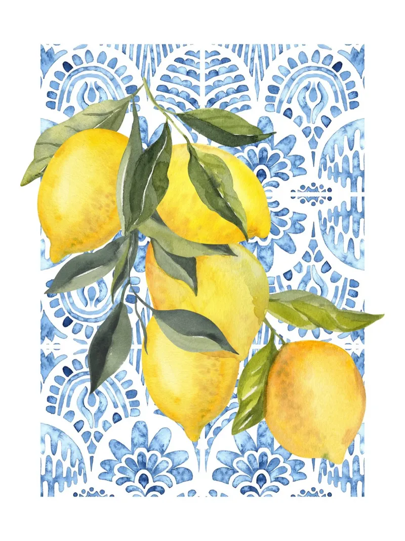 Stampa al limone italiano poster con telaio in plastica da Bella Studio