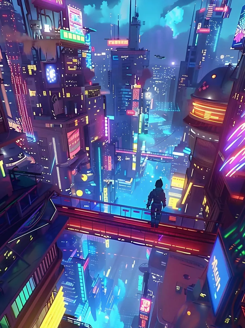 Cyber ​​Age poster design pellicola backlit da Manzwrobe