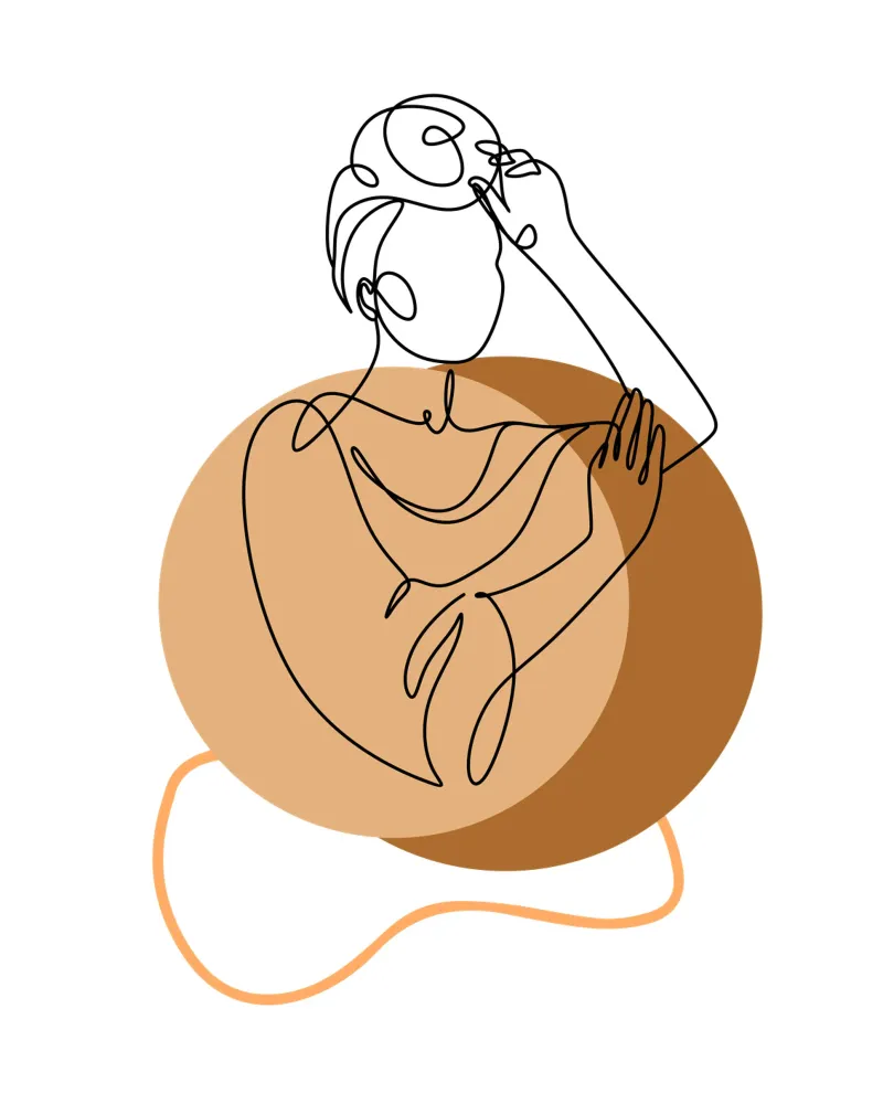 Donna boho semplice e minimalista tela da YSV MINIMALIST